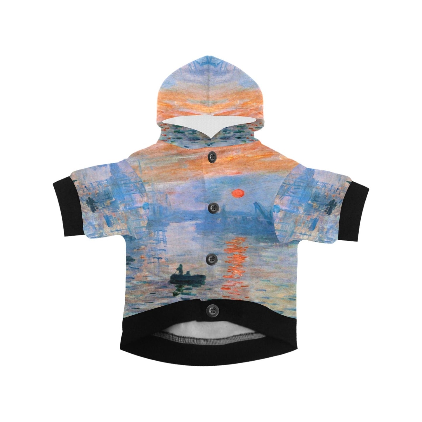 Monet Impression, Sunrise Button Hoodie