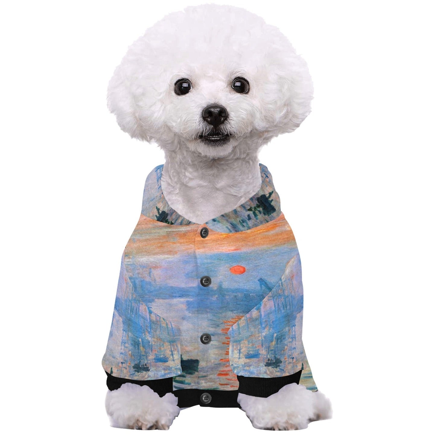 Monet Impression, Sunrise Button Hoodie