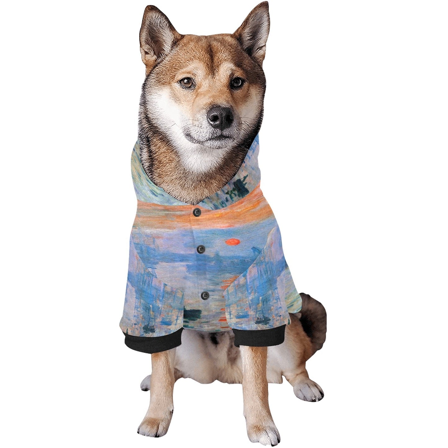 Monet Impression, Sunrise Button Hoodie