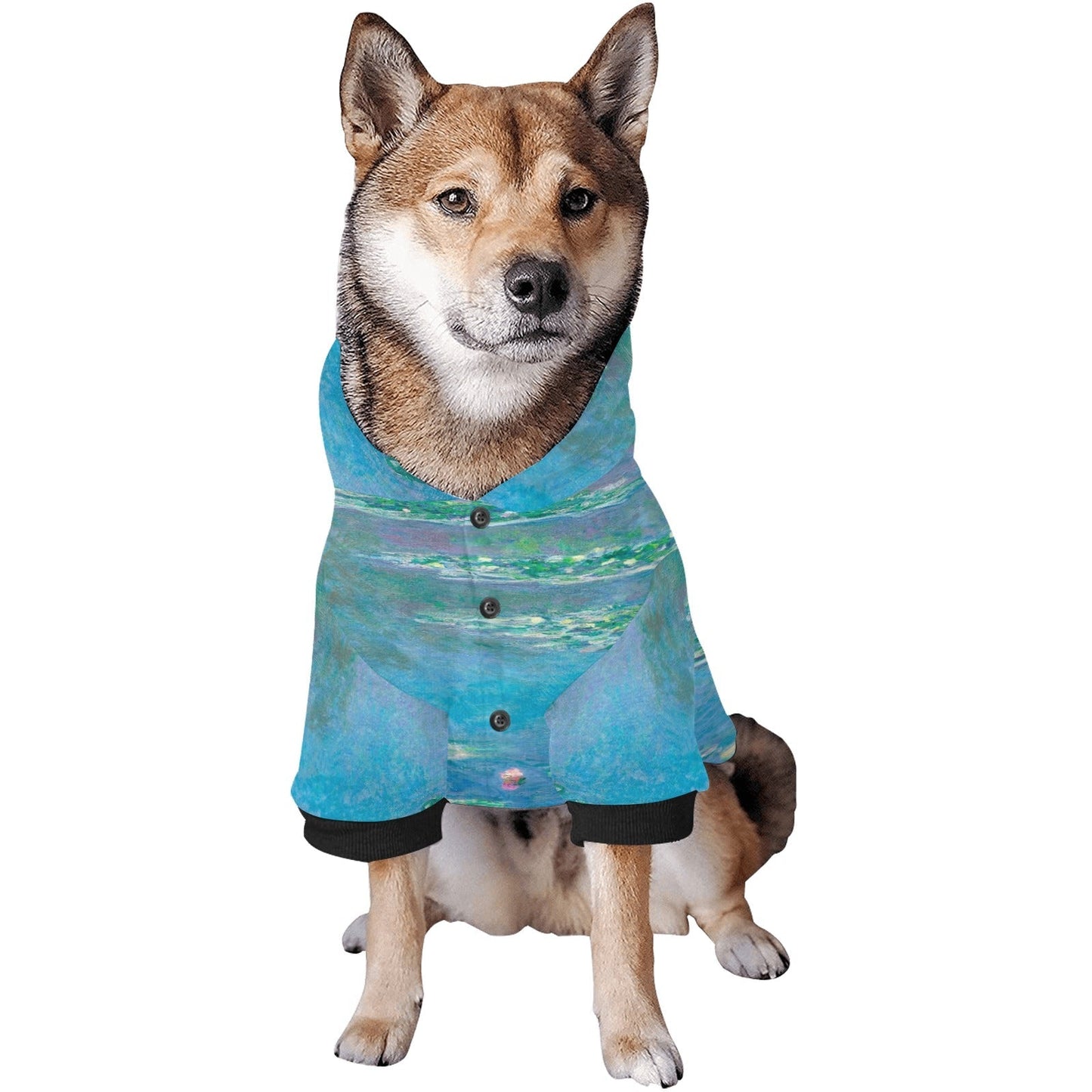 Monet Water Lilies Button Hoodie