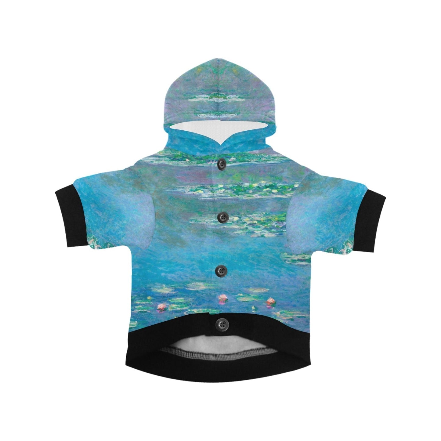Monet Water Lilies Button Hoodie