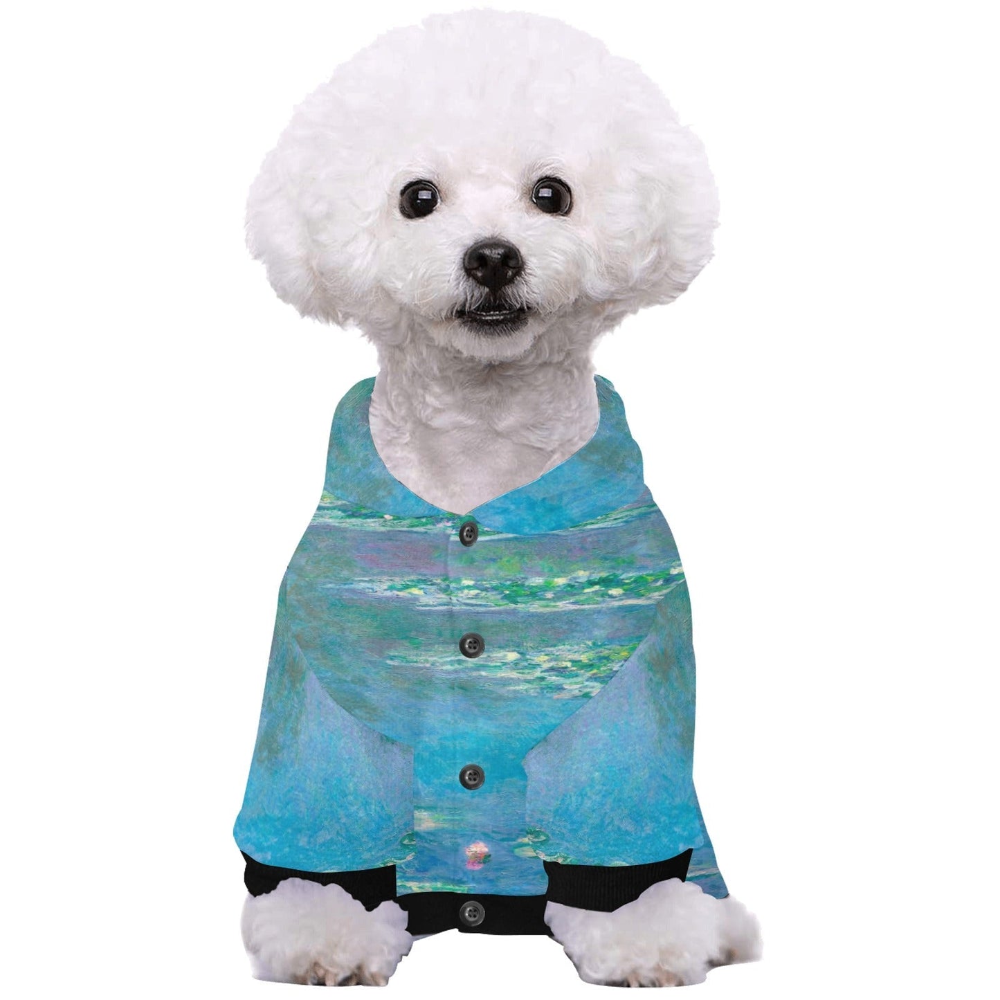 Monet Water Lilies Button Hoodie