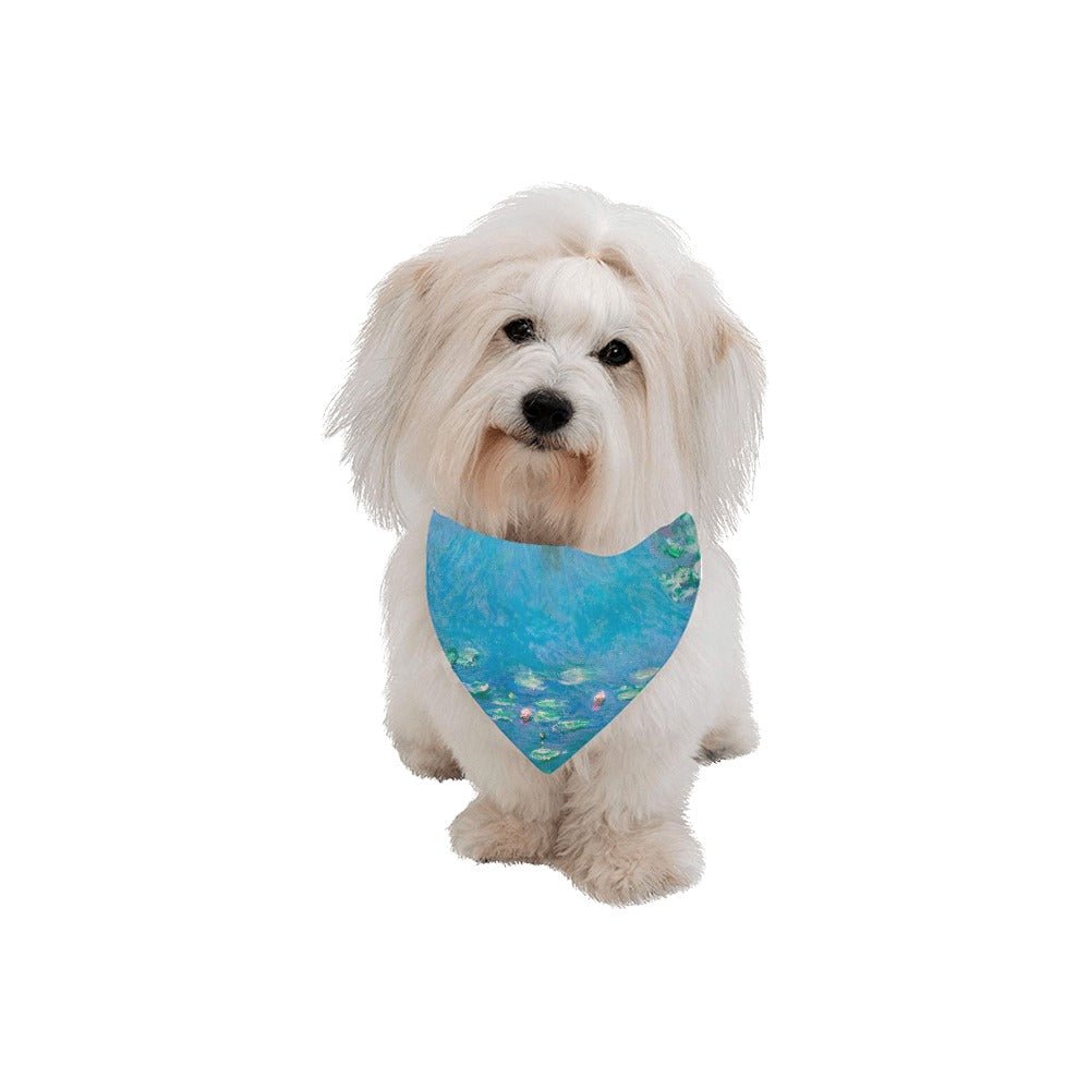 Monet Water Lilies Double-Sided Pet Bandana