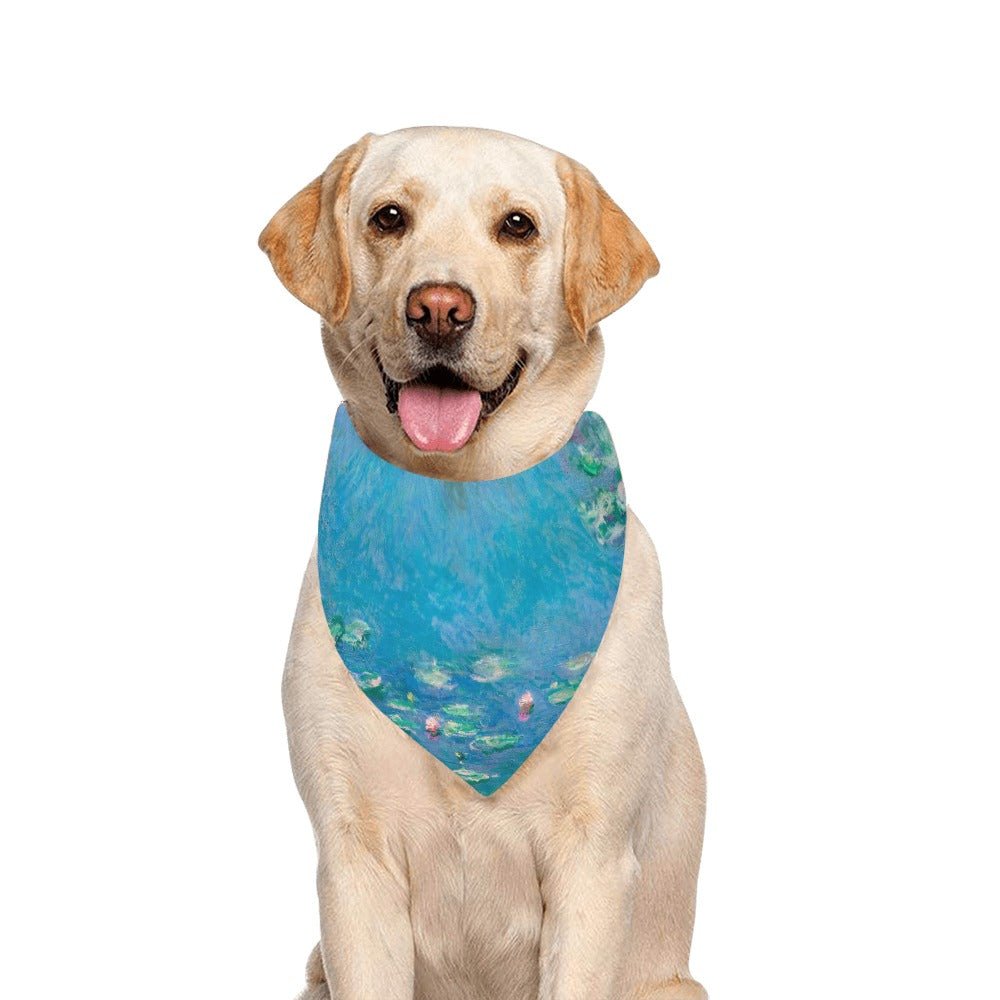 Monet Water Lilies Double-Sided Pet Bandana