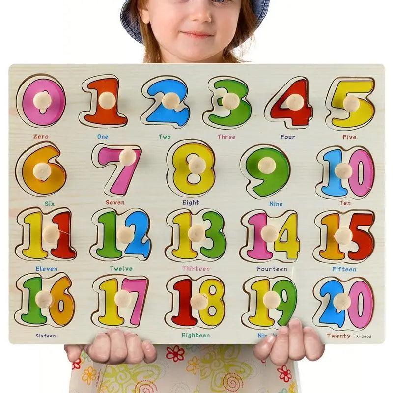 Montessori Wooden Puzzles Hand Grab Boards Toys Tangram Baby Educational Toys Cartoon Vehicle Animals Fruits 3D Puzzles
