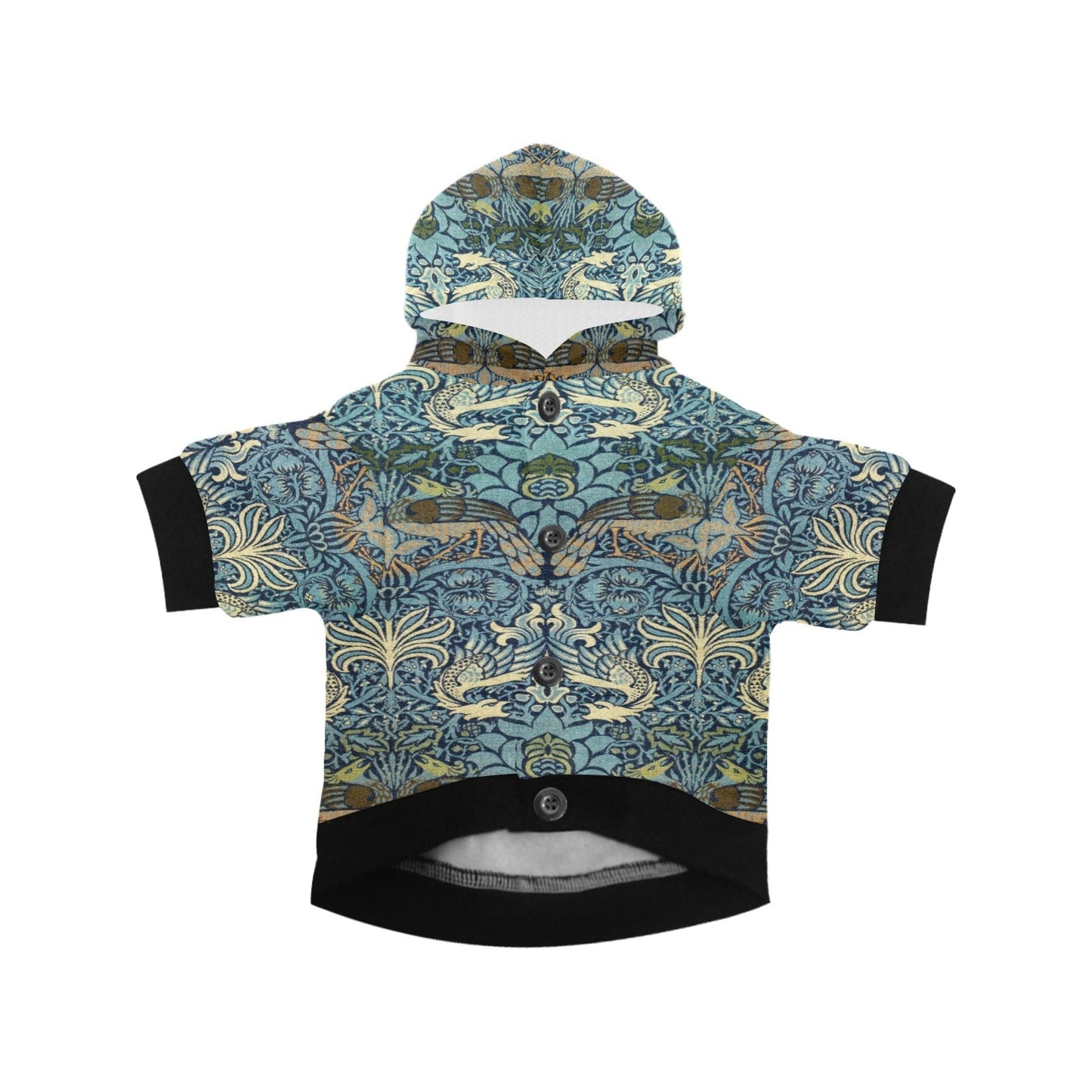 Morris Peacock and Dragon Button Hoodie