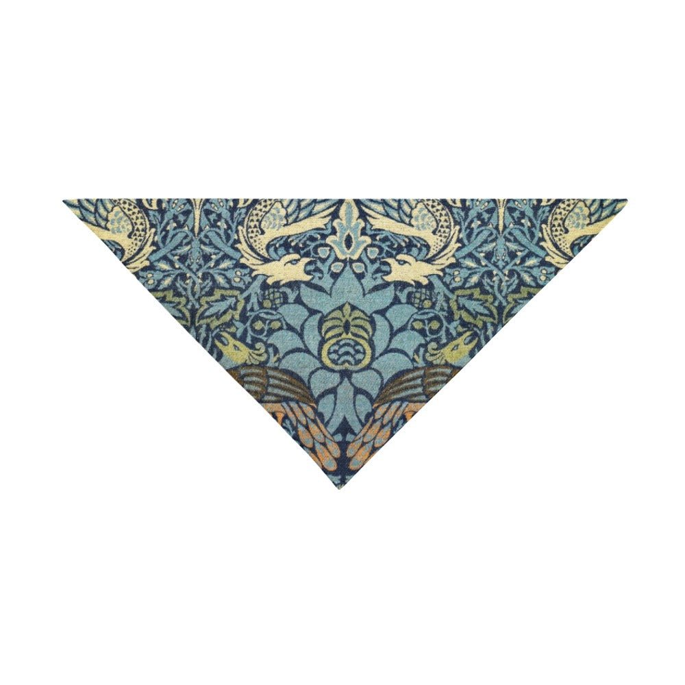 Morris Peacock and Dragon Double-Sided Pet Bandana