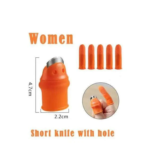 Multi-Functional 1 Set Silicone Finger Protector With Blade For Fruits Vegetable Thumb Knife Finger Guard Kitchen Accessories