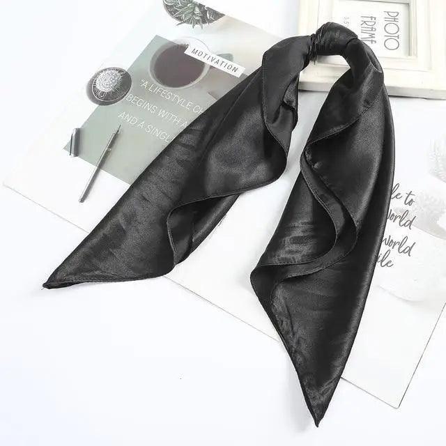 Multi-Functional Square Silk Scarf 60*60cm Headband Hairbands Hair Hoop Accessories For Women,Girl,Lady Head Neck Satin Scarf Handkerchief
