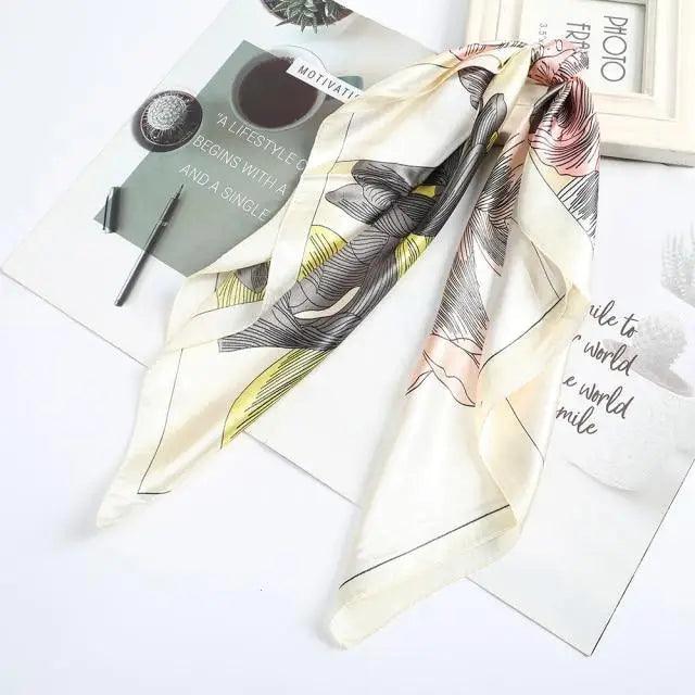 Multi-Functional Square Silk Scarf 60*60cm Headband Hairbands Hair Hoop Accessories For Women,Girl,Lady Head Neck Satin Scarf Handkerchief