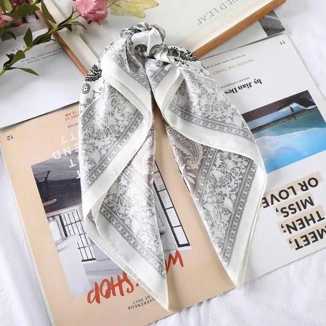 Multi-Functional Square Silk Scarf 60*60cm Headband Hairbands Hair Hoop Accessories For Women,Girl,Lady Head Neck Satin Scarf Handkerchief
