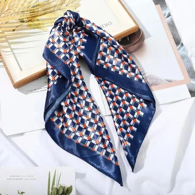 Multi-Functional Square Silk Scarf 60*60cm Headband Hairbands Hair Hoop Accessories For Women,Girl,Lady Head Neck Satin Scarf Handkerchief