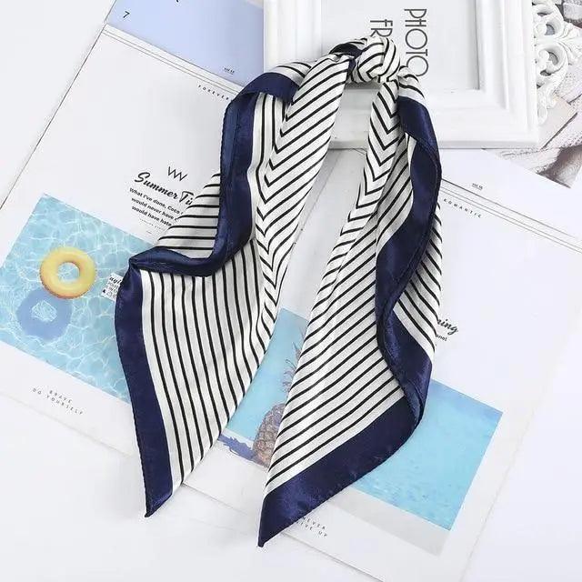 Multi-Functional Square Silk Scarf 60*60cm Headband Hairbands Hair Hoop Accessories For Women,Girl,Lady Head Neck Satin Scarf Handkerchief