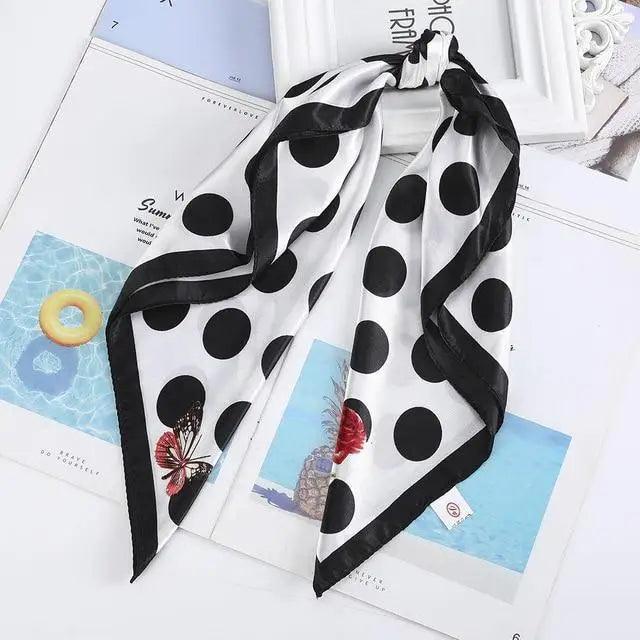 Multi-Functional Square Silk Scarf 60*60cm Headband Hairbands Hair Hoop Accessories For Women,Girl,Lady Head Neck Satin Scarf Handkerchief