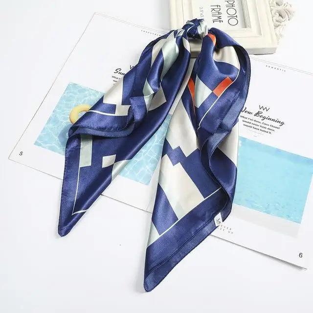 Multi-Functional Square Silk Scarf 60*60cm Headband Hairbands Hair Hoop Accessories For Women,Girl,Lady Head Neck Satin Scarf Handkerchief