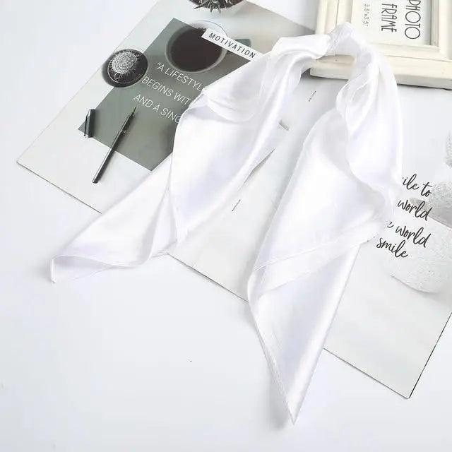 Multi-Functional Square Silk Scarf 60*60cm Headband Hairbands Hair Hoop Accessories For Women,Girl,Lady Head Neck Satin Scarf Handkerchief