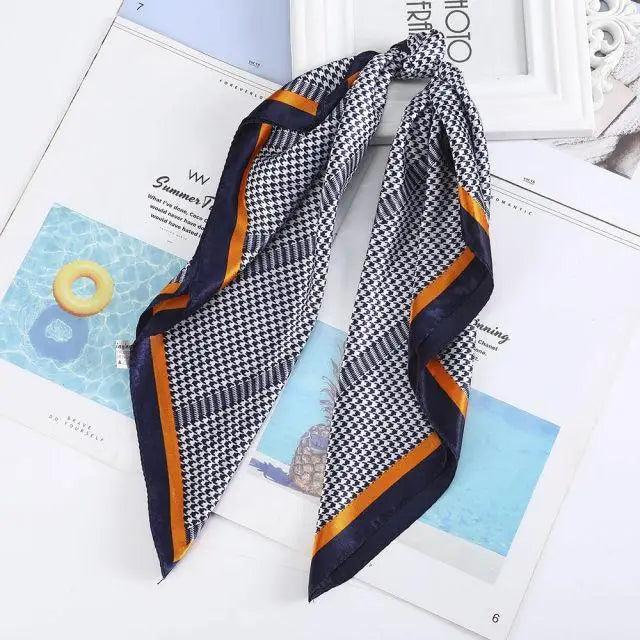 Multi-Functional Square Silk Scarf 60*60cm Headband Hairbands Hair Hoop Accessories For Women,Girl,Lady Head Neck Satin Scarf Handkerchief