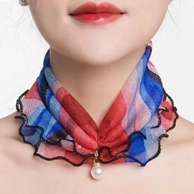 Neck Collars Fashion Scarves for Women And Girls Print Satin Silk Scarf Female Bandana Head Bib Scarfs For Ladies