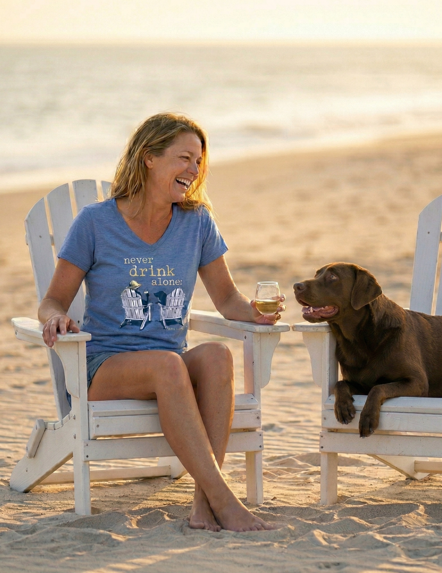 T-shirt: Never Drink Alone (Women's)