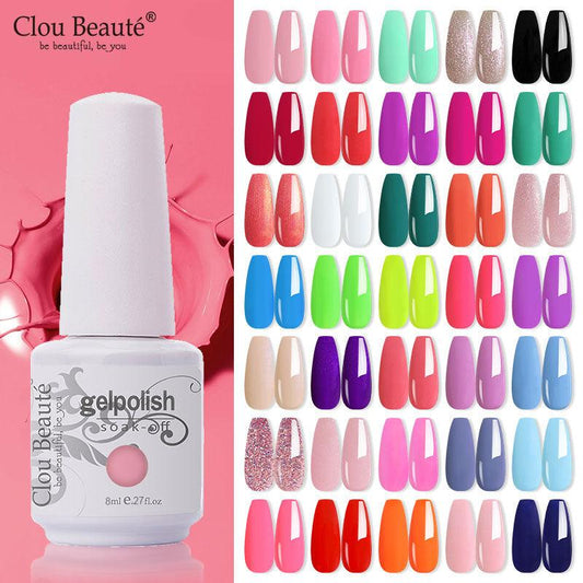 New 2022 Women Gel Nail Polish Pure Pink UV Gel Nail Polish Art Manicure Luxury Colorful Design For Ladies and Womens