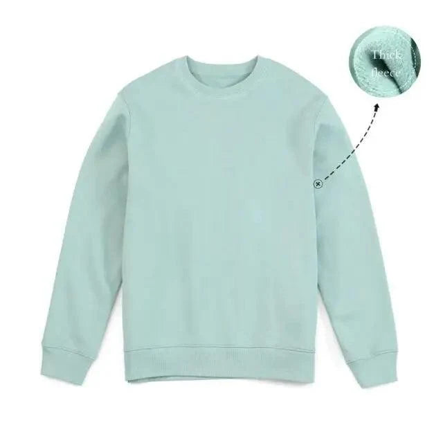 New Autumn  Winter Sweatshirt Men Casual Minimalist Sweatshirt O-Neck For Men Solid Color Ladies Long Sleeve Casual Pullover Clothes Sweatshirt