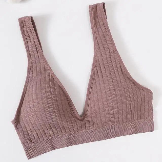 New Comfortable Seamless Sports Bras For Women And Girls Top Female Brassiere Deep V Sexy Women's Underwear Backless