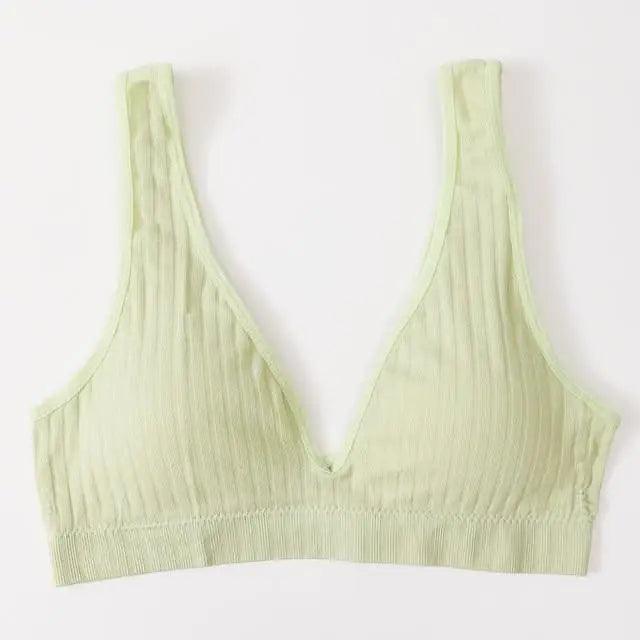 New Comfortable Seamless Sports Bras For Women And Girls Top Female Brassiere Deep V Sexy Women's Underwear Backless