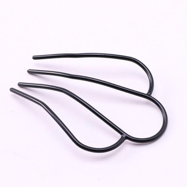 New Double Root Hair Hoop Head Band Adjustable Hair Clips Women Hoop Elastic Rubber Bands Ring Hair Styling Tools Hair Braider For Women Hair Styling