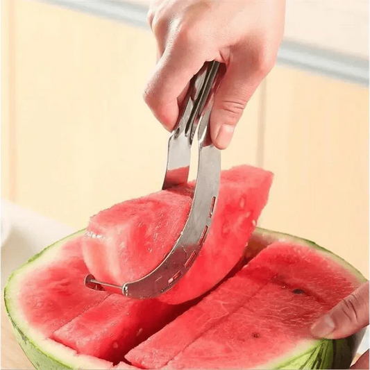 Nouveau 1pc Acier Inoxydable Coupe-Pastèque Couteau De Fruits Outils De Cuisine Gadgets Cuillères À Pastèque Écologiques
