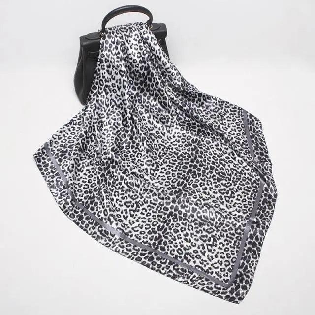 New Elegance Fashionable Scarves for Women Shawl Print Silk Satin Hijab Scarf Female Bandana 90*90cm Luxury Square Shawls Scarfs For Ladies