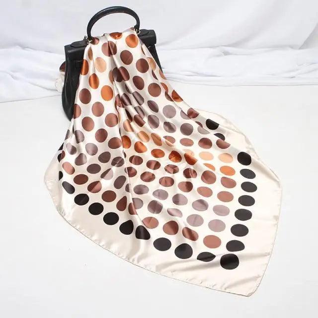 New Elegance Fashionable Scarves for Women Shawl Print Silk Satin Hijab Scarf Female Bandana 90*90cm Luxury Square Shawls Scarfs For Ladies