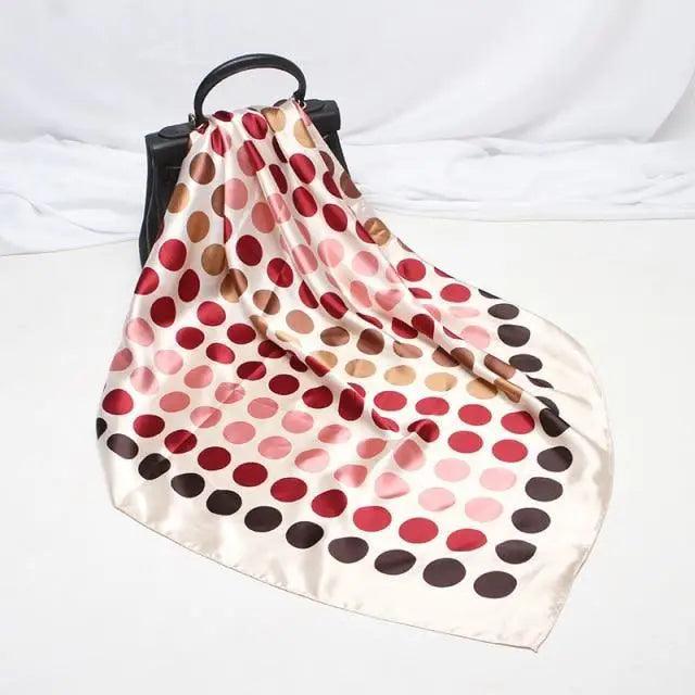 New Elegance Fashionable Scarves for Women Shawl Print Silk Satin Hijab Scarf Female Bandana 90*90cm Luxury Square Shawls Scarfs For Ladies