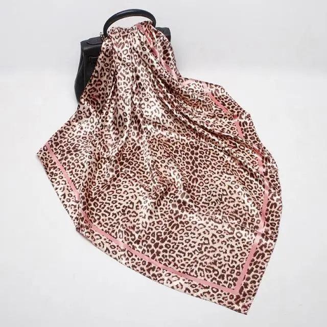 New Elegance Fashionable Scarves for Women Shawl Print Silk Satin Hijab Scarf Female Bandana 90*90cm Luxury Square Shawls Scarfs For Ladies