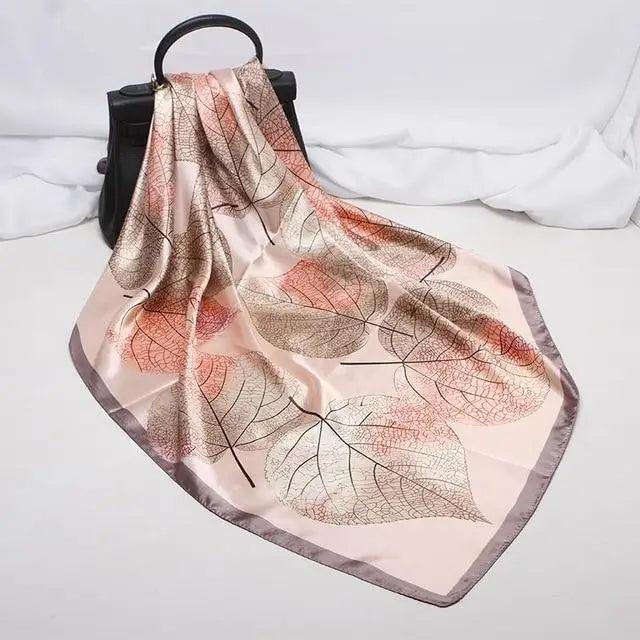 New Elegance Fashionable Scarves for Women Shawl Print Silk Satin Hijab Scarf Female Bandana 90*90cm Luxury Square Shawls Scarfs For Ladies