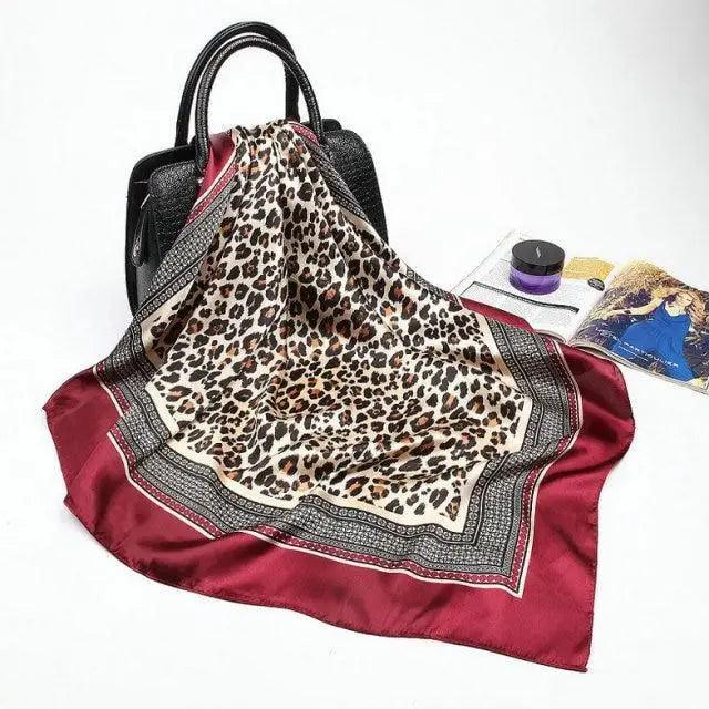 New Elegance Fashionable Scarves for Women Shawl Print Silk Satin Hijab Scarf Female Bandana 90*90cm Luxury Square Shawls Scarfs For Ladies