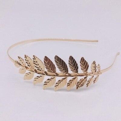 New Fashion Bride beautiful simple generous metal Leaves leaf crown hair band headband Women girls hair Accessories Headdress For Weddings