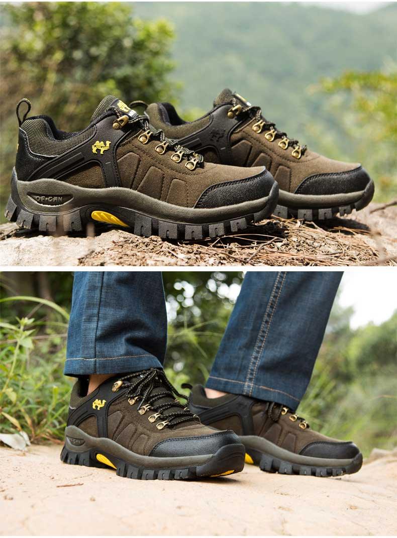Neue Mode Outdoor Herren-Sneaker Wasserdichte Schuhe Herren Freizeitschuhe Wasserdichte Wanderstiefel Leichte Outdoor-Schuhe Outdoor-Laufschuhe Schnürsenkel Rutschfeste Freizeitschuhe