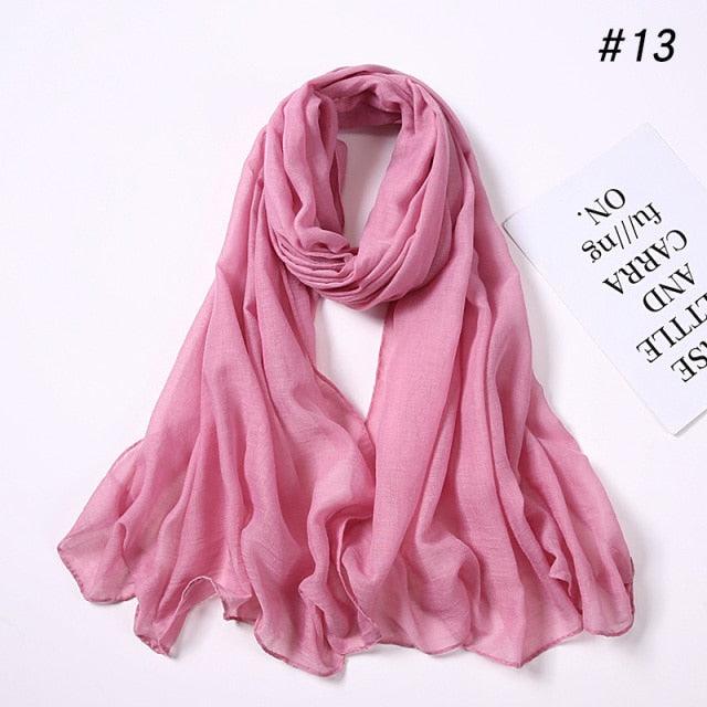 New Fashion Soft Cotton Elegant Viscose Scarf Ladies Scarf Shawls Lightweight Elegant Wraps  Muslim Hijab scarf scarves For Women