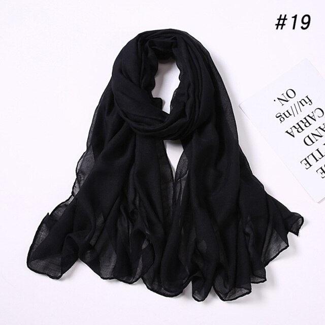 New Fashion Soft Cotton Elegant Viscose Scarf Ladies Scarf Shawls Lightweight Elegant Wraps  Muslim Hijab scarf scarves For Women