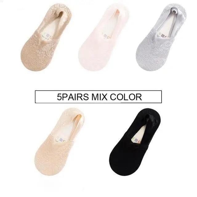 New Fashion Women Girls Spring Summer Socks Style Lace Flower Short Sock Breathable Invisible Ankle Socks Lace Socks for Women Ankle ,Knit Cotton Socks, Cute Ankle Lace Ruffled Socks for Women Warm Non-Slip Thick Lace Floor Socks