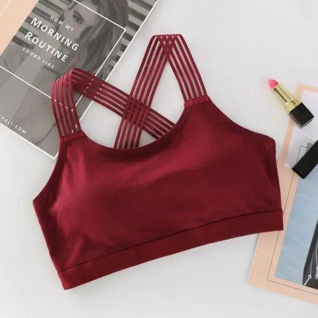 New Fashionable Seamless Sports Bra Women Fitness Top Gym Yoga Bra Shockproof Push Up Sport Bra Running Yoga Gym Crop Top Breathable Workout Bra