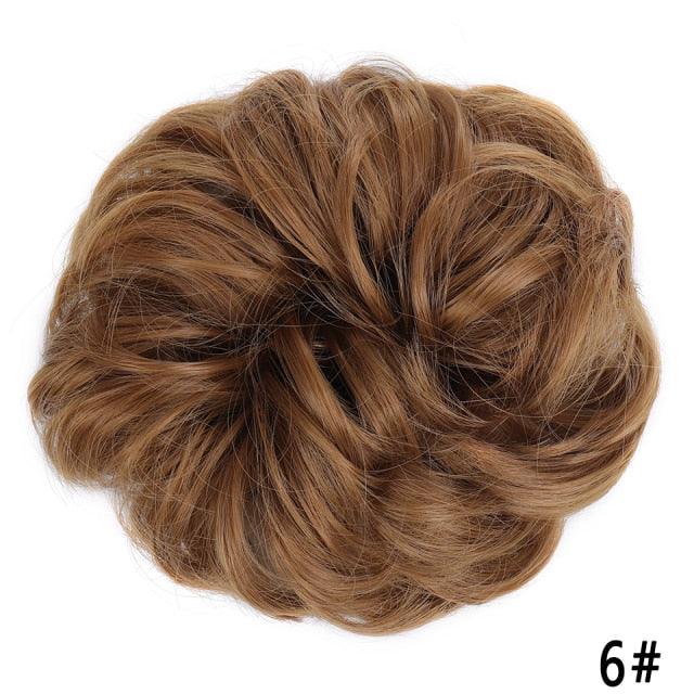 New Girl's Synthetic Chignon Red Pink Purple Blue Green Curly Messy Bun Kids Donut Roller Hair Bun Heat Resistant Fake Hair Wigs For Black Women Cosplay Wigs For Women