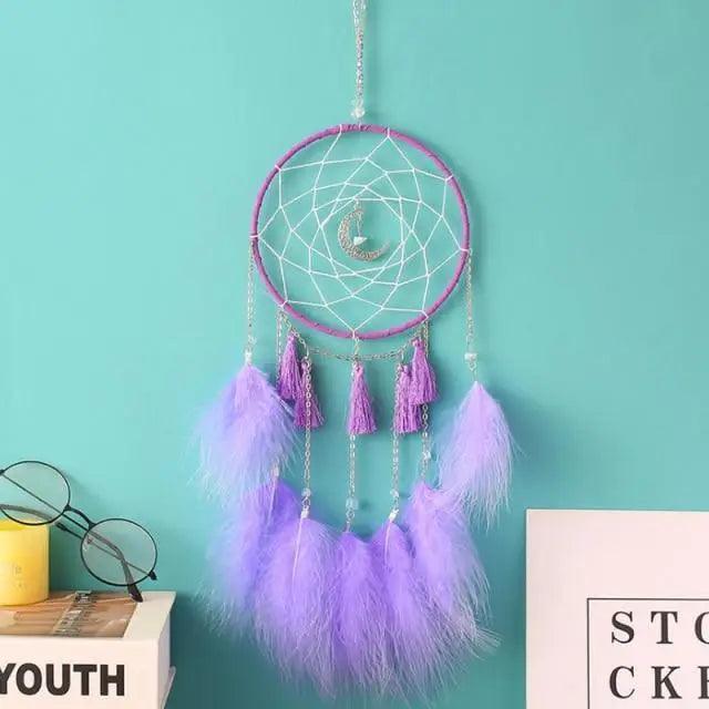 New Luxury Original Silver Gray Dream Catcher 2 Ring Feather Hanging Art Gifts To Bestie Friends Creative Valentine's Day Gifts