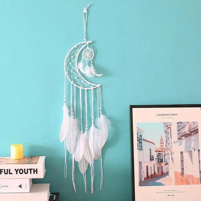 New Luxury Original Silver Gray Dream Catcher 2 Ring Feather Hanging Art Gifts To Bestie Friends Creative Valentine's Day Gifts