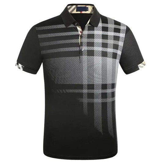 Nouveau Polo pour Homme - T-shirt à Manches Courtes en Coton Doux, Grande Taille, Polo Moderne pour Homme, Coupe Slim, T-shirt d'Été Fin à Manches Courtes, Vêtements à Carreaux