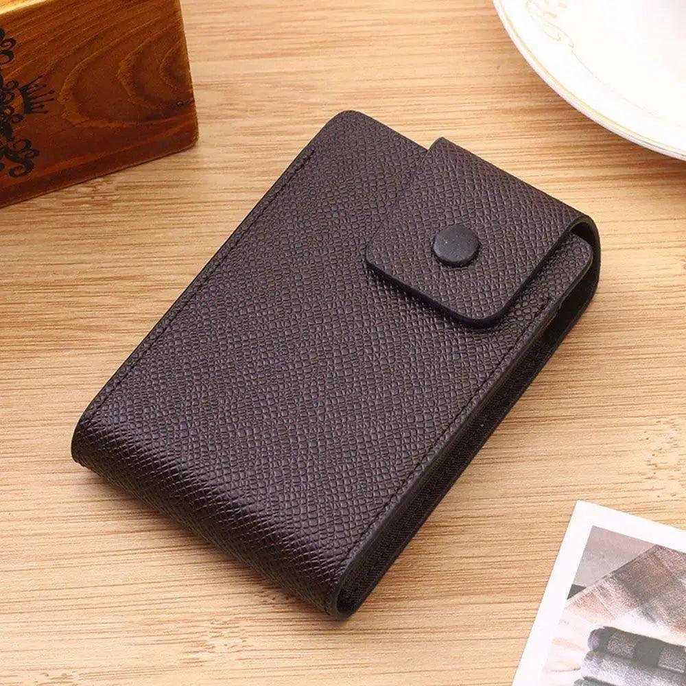 New Modern Fashion Unisex Business Leather Wallet Cool ID Credit Card Holder Name Cards Case Pocket Organizer Bag Multiple Card Slots Wallet Clip Very Light Wearable Clip