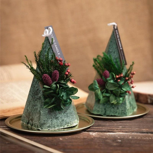New Nordic Christmas Tree Scented Candle Simple Wedding Home Decor Christmas Tree Scented Candle Cute Candle for Christmas New Years Long Burn Time Unique Fragrance Candle