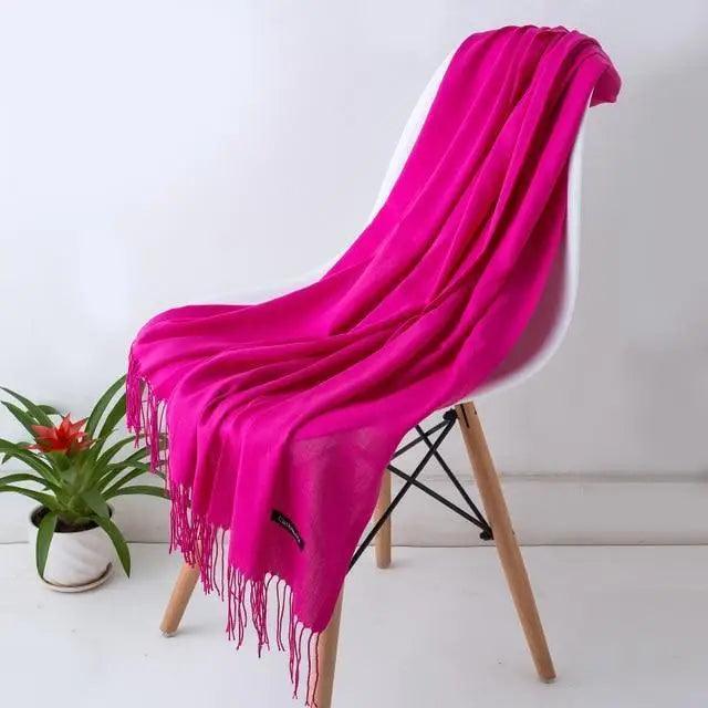New Stylish Winter Scarf For Ladies Shawls And Wraps Neck Scarves Women Female Stoles Casual Wear Pashmina Scarf and Shawl Soft Women Pashminas