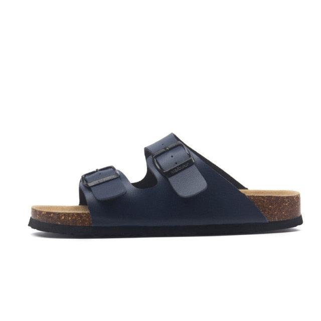 New Summer Beach Slippers Casual Double Buckle Non-slip Clogs Slides Women Slip On Flip Flop Women's Comfort Slides Double Buckle Adjustable EVA Flat Sandals
