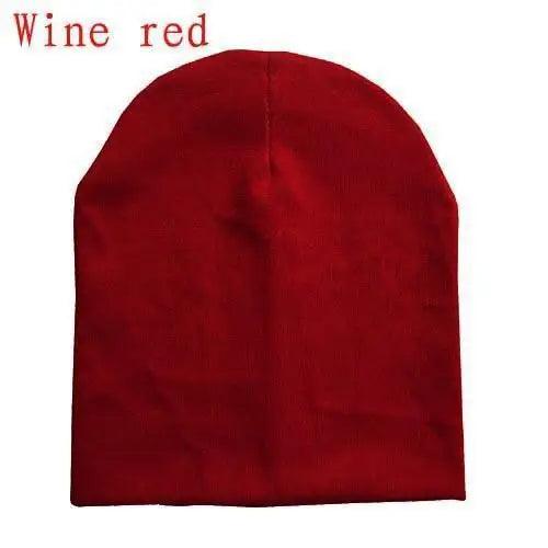 New Trendy  Baby Street Dance Hip Hat Cotton Spring Autumn Toddler Cap Scarf For Boys Girls Winter Warm Solid Color Children Hat Men's Winter Hat Warm Orange Yellow Red Blue Black Knitted Casual Hat
